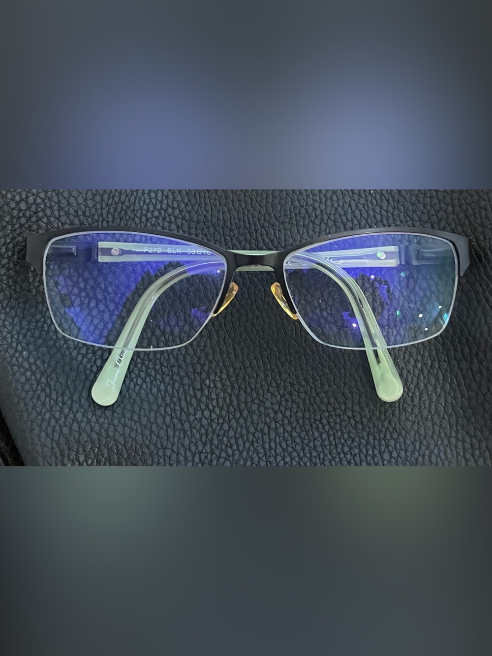 Phoebe Couture P272 Black Frames with Multicolor Paint-Splatter Arms 53 16 135